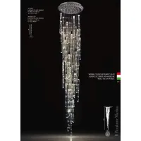 Picture Stylish cascade chandelier with Murano glass elements