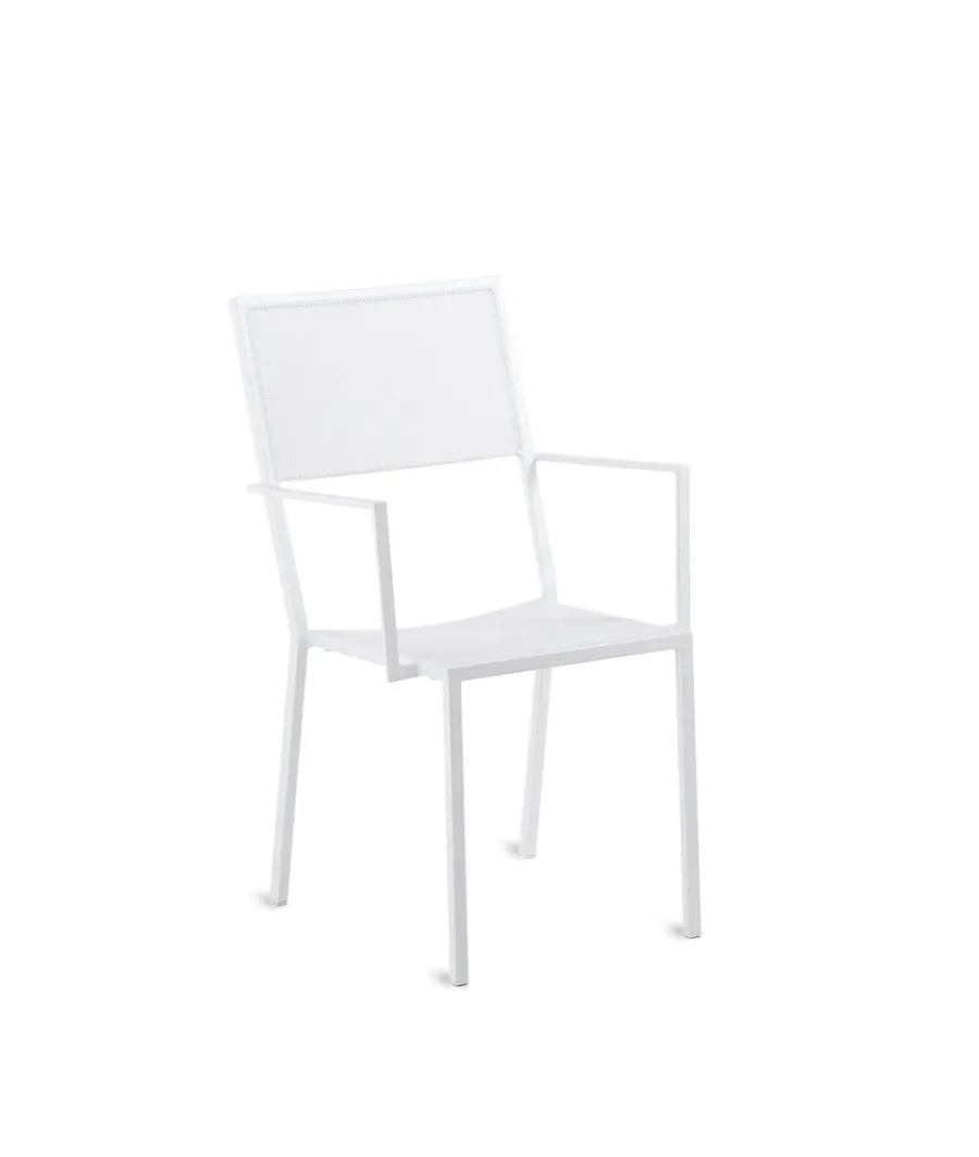 obrazek 1 Minimalistyczny w formie fotel w kolorze białym do ogrodu i na taras