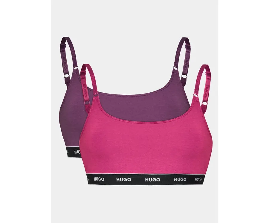 obrazek 1 Hugo Komplet 2 biustonoszy topów Twin Bralette 50480158 Różowy HUGO