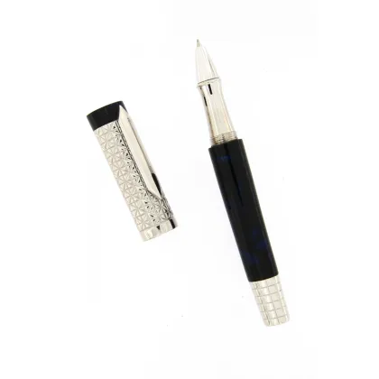 Picture Prestigious navy blue ballpoint pen from the Ascot - Urso limited edition