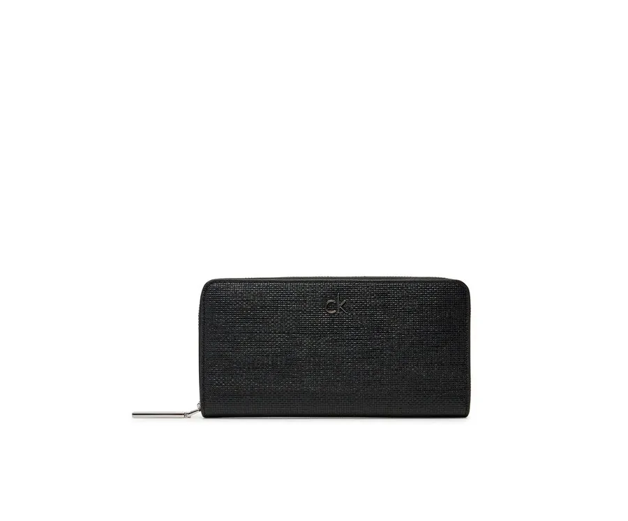 obrazek 1 Calvin Klein Duży Portfel Damski Ck Daily Large Zip Around_Tex K60K612960 Czarny
