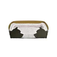 Picture A unique dog bed 60x42xH15 cm in dark olive color