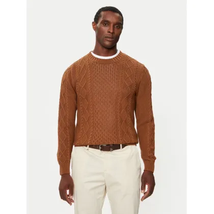 Zdjęcie Matinique Sweter Triton 30207487 Brązowy Regular Fit