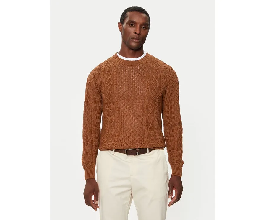 obrazek 1 Matinique Sweter Triton 30207487 Brązowy Regular Fit