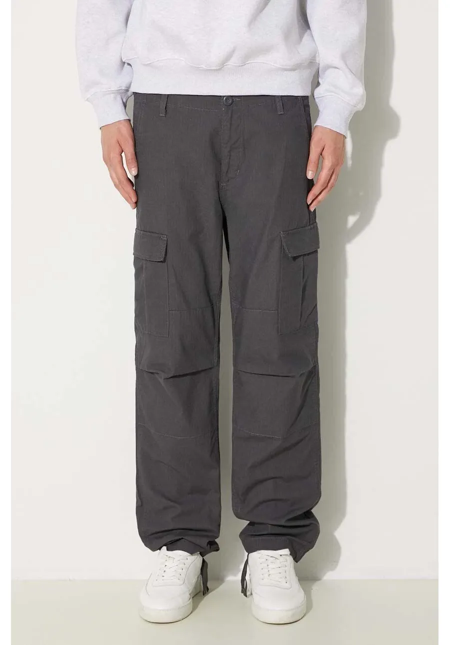 obrazek 1 Carhartt WIP spodnie bawełniane Aviation Pant kolor szary w fasonie cargo I032468.8702