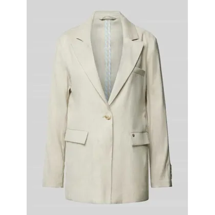 Zdjęcie Żakiet z mieszanki lnu z kieszeniami z patką model ‘Selda’