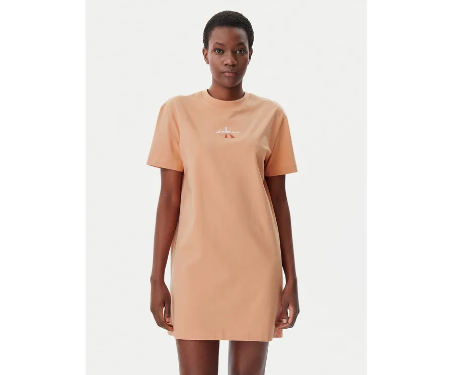 obrazek 1 Calvin Klein Jeans Sukienka codzienna Gradient Monologo J20J225273 Koralowy Relaxed Fit
