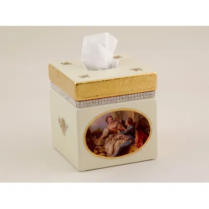 Picture Decorative ceramic tissue container - Bruno Costenaro