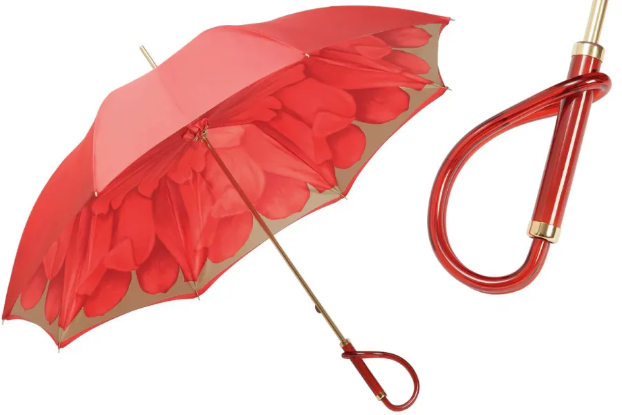 obrazek 1 Piękny stylowy czerwony parasol damski - Pasotti