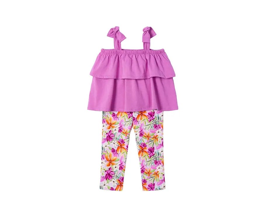 obrazek 1 Mayoral Komplet top i legginsy 3710 Kolorowy Regular Fit