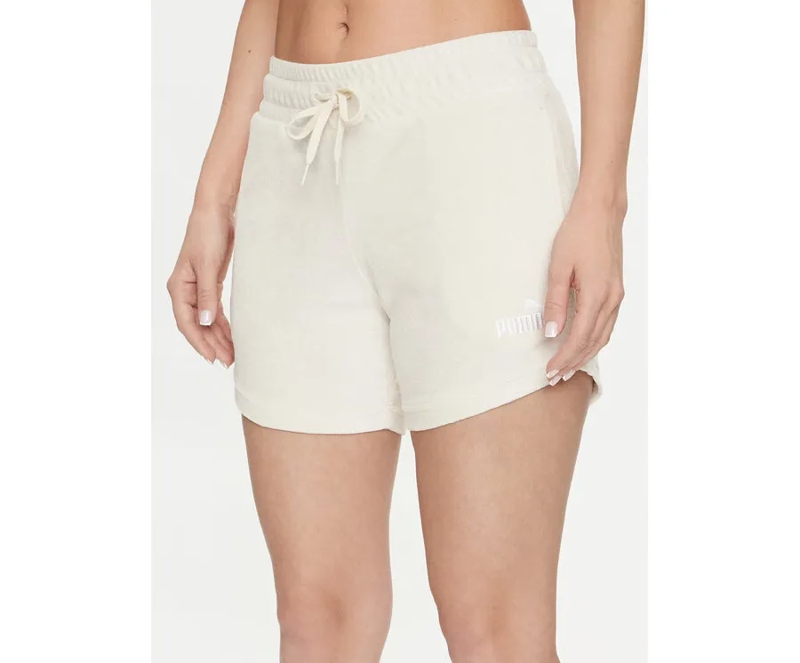 obrazek 1 Puma Szorty sportowe Ess Elevated 677946 Écru Regular Fit