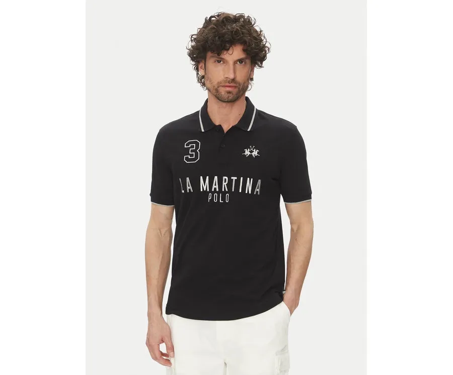obrazek 1 La Martina Polo Yeshayahu MAP320 PK001 Czarny Regular Fit