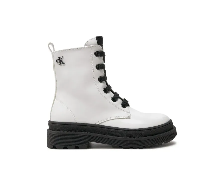 obrazek 1 Calvin Klein Jeans Trapery Lace-Up Bootie V4A5-81031-1453 M Biały