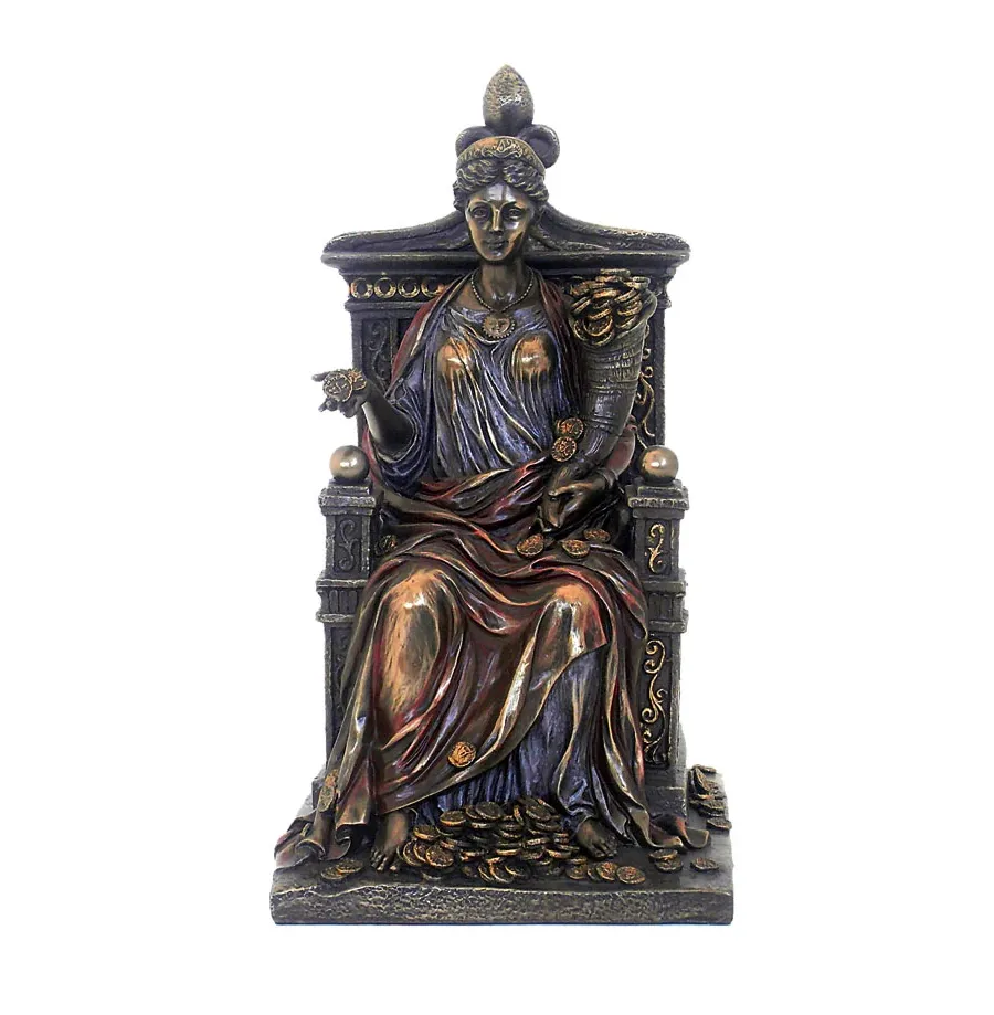 obrazek 1 Posąg bogini szczęścia na tronie