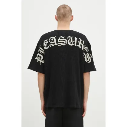 Zdjęcie PLEASURES t-shirt bawełniany Neural Thermal Shirt męski kolor czarny z nadrukiem P24F048