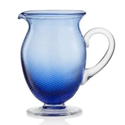 Zdjęcie Urokliwy dzbanek w odcieniu niebieskim ze szkła Murano