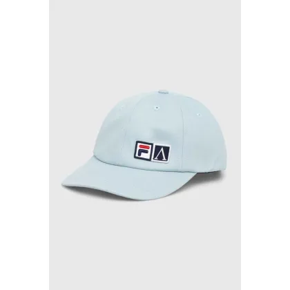 Zdjęcie Fila czapka z daszkiem bawełniana Fila x Aries Cap kolor niebieski z aplikacją 42PS24HA010122272307