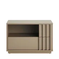 Zdjęcie Nowoczesny i stonowany stolik nocny Relevo z drewna