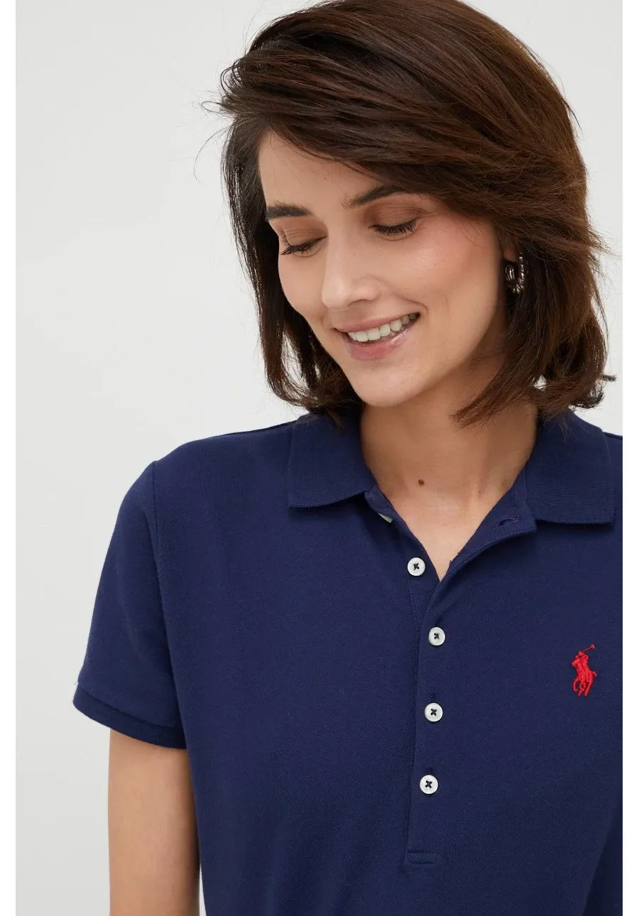 obrazek 1 Polo Ralph Lauren polo damski kolor granatowy z kołnierzykiem