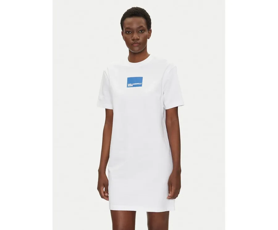 obrazek 1 KARL LAGERFELD Sukienka codzienna A2W13028 Biały Regular Fit