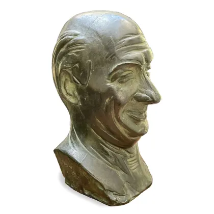 Zdjęcie Półpostaciowa karykatura Luigi Froni Caricatura Virile 1959 z brązu