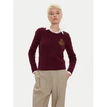 Zdjęcie LAUREN RALPH LAUREN Sweter 200962263002 Bordowy Slim Fit