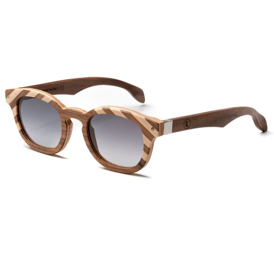 obrazek 2 Owalne okulary z ozdobnymi paskami, drewniane - Legno Light