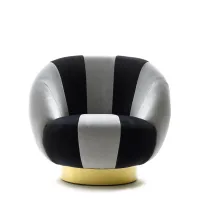 Zdjęcie Fotel obrotowy na metalowej podstawie H.87xL.90xP.100 cm