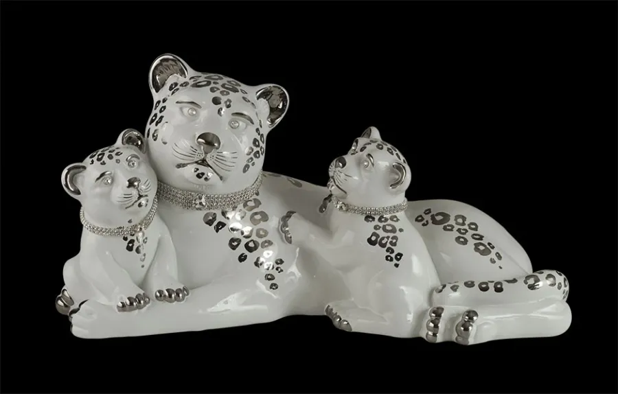 picture 1 Ceramic platinum plated leopard