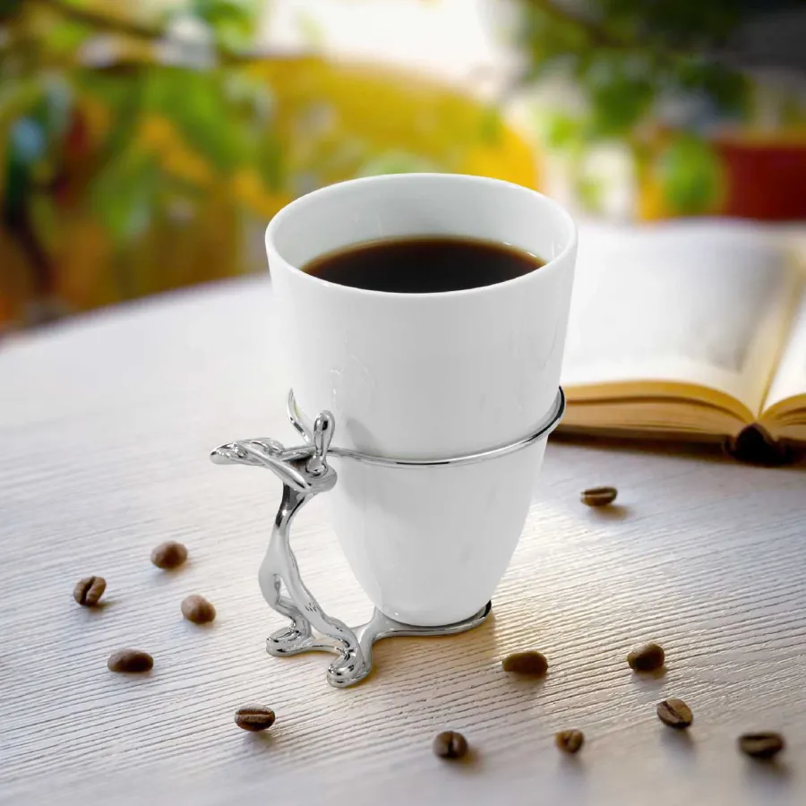 obrazek 1 Ceramiczny kubek ze srebrnym uchwytem