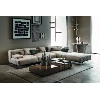 Picture Elegant coffee table in a minimalist style - walnut color