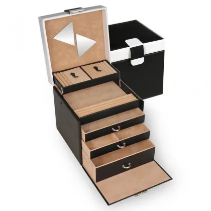 Zdjęcie Prestiżowy kufer na biżuterię z dwiema dzielonymi szufladami - Sacher