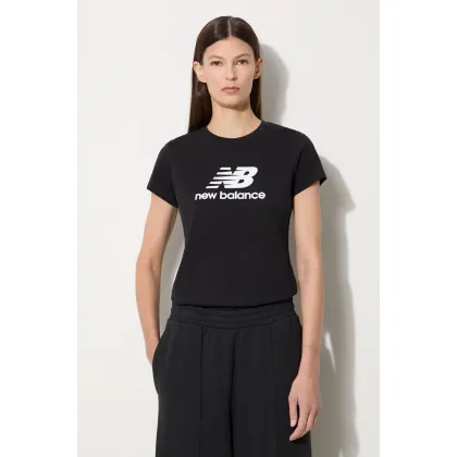 Zdjęcie New Balance t-shirt bawełniany kolor czarny WT31546BK-6BK