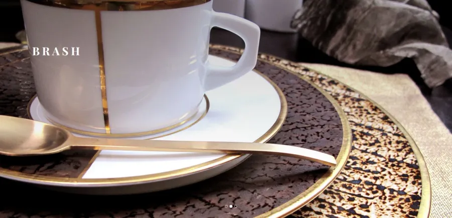 obrazek 3 Porcelanowa misa ze złotym paskiem do jadalni