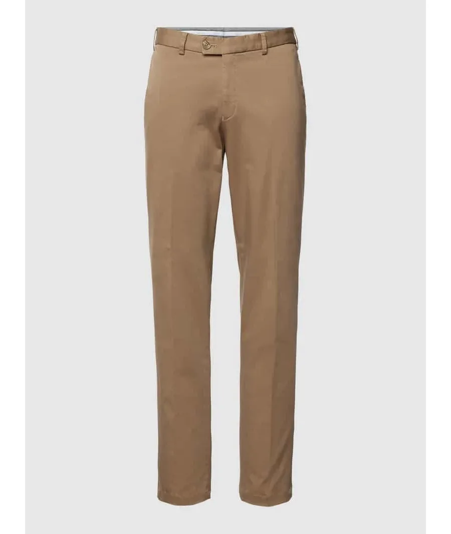 obrazek 1 Chinosy o kroju regular fit w jednolitym kolorze model ‘Tilo’
