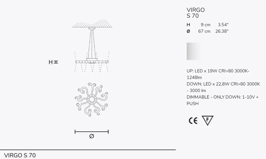 obrazek 4 Designerski żyrandol do wnętrz o wyjątkowej stylistyce - Masiero
