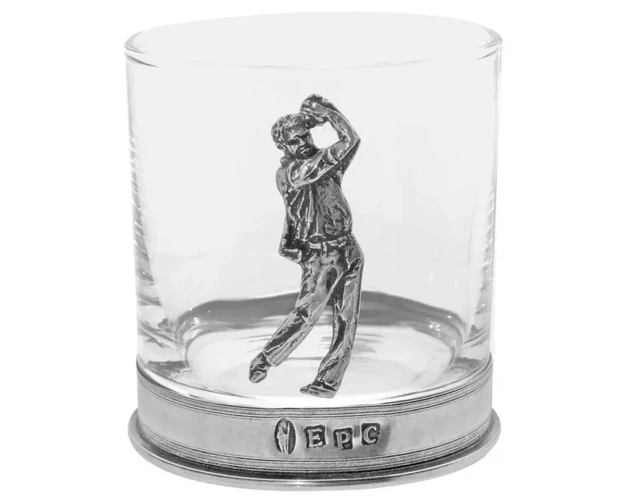 obrazek 1 Piękna szklanka do whisky z dekoracją golfisty