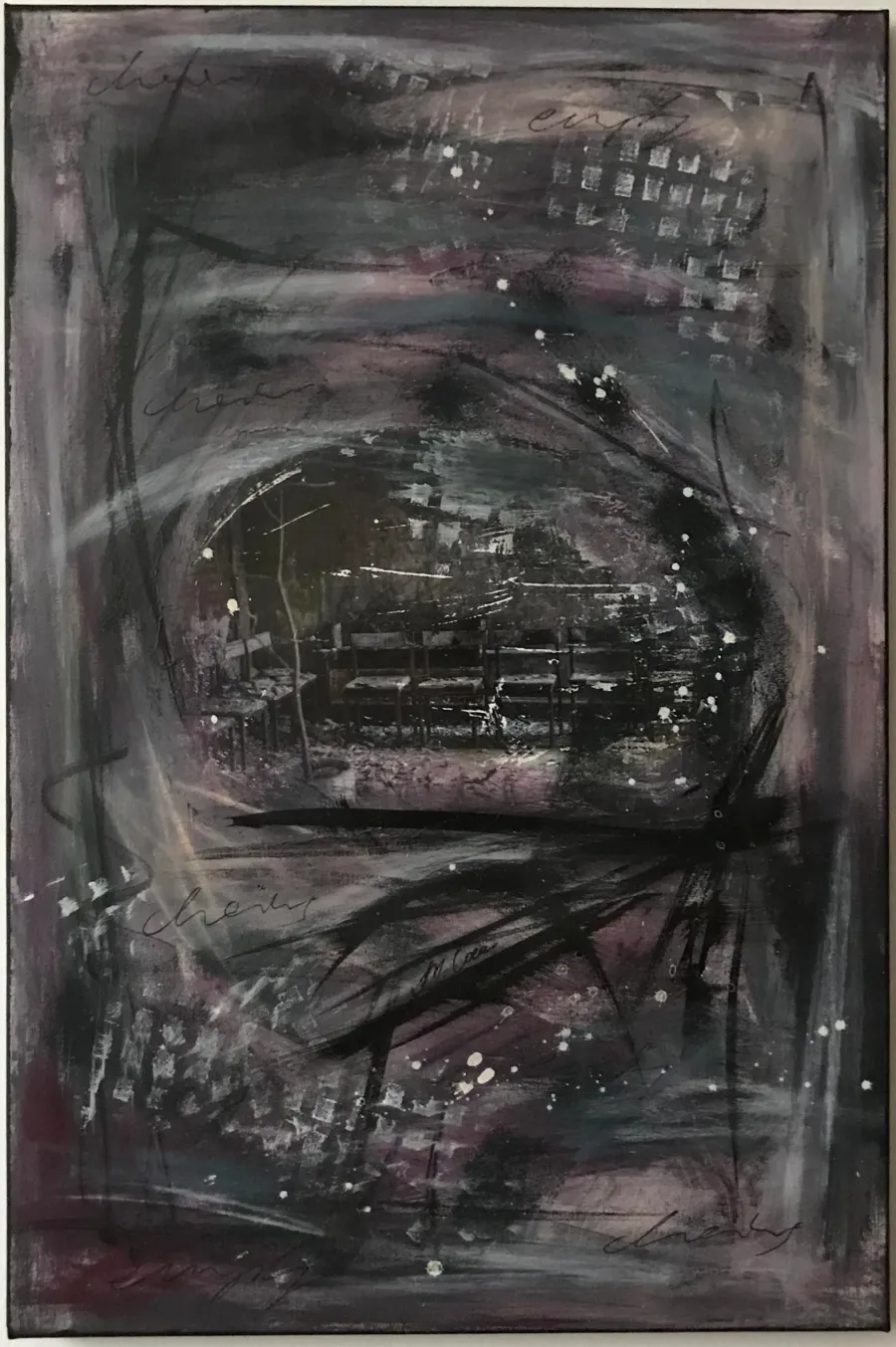 obrazek 1 Empty chairs, mixed media na płótnie