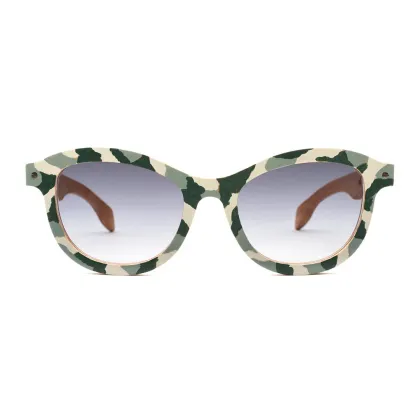 Zdjęcie Bukowe okulary z nadrukiem moro dla niej - Legno Light