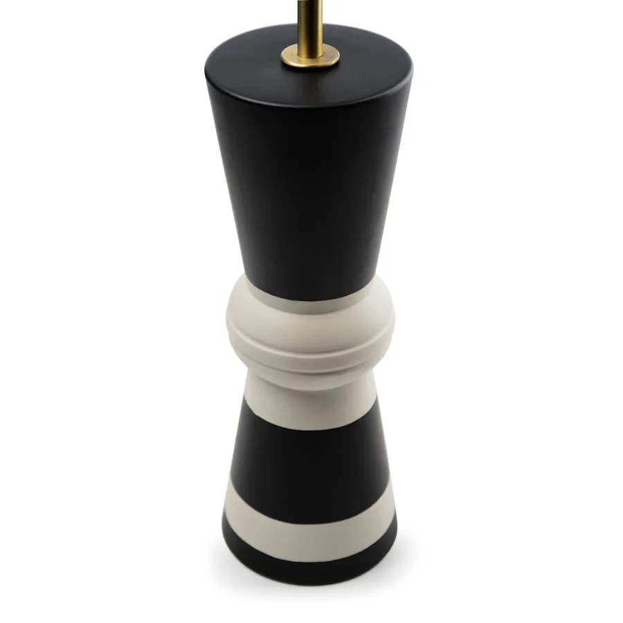 obrazek 3 Lampa stołowa z podwójną stożkową ceramiczną podstawą H.66xL.60xP.14 cm
