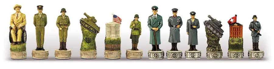 picture 1 Luxurious hand-painted chess World War II