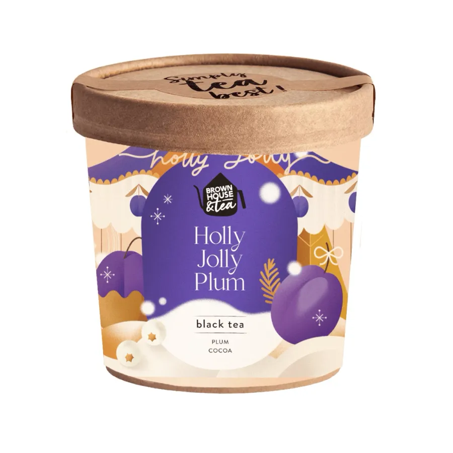 obrazek 1 Brown House & Tea - Holly Jolly Plum - Herbata sypana 50g BROWN HOUSE & TEA