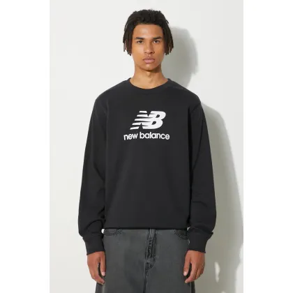Zdjęcie New Balance bluza męska kolor czarny wzorzysta MT31538BK-8BK