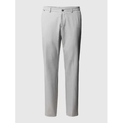 Zdjęcie Spodnie materiałowe o kroju slim fit w kant