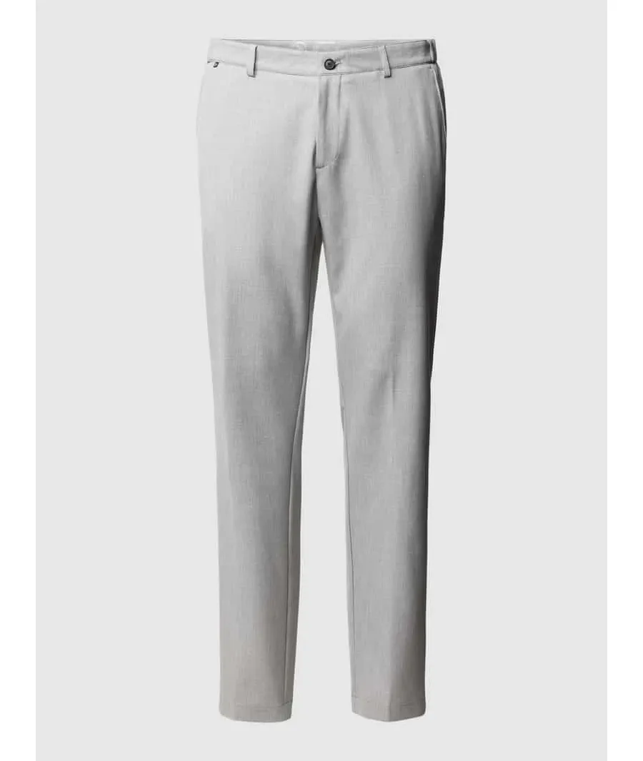 obrazek 1 Spodnie materiałowe o kroju slim fit w kant