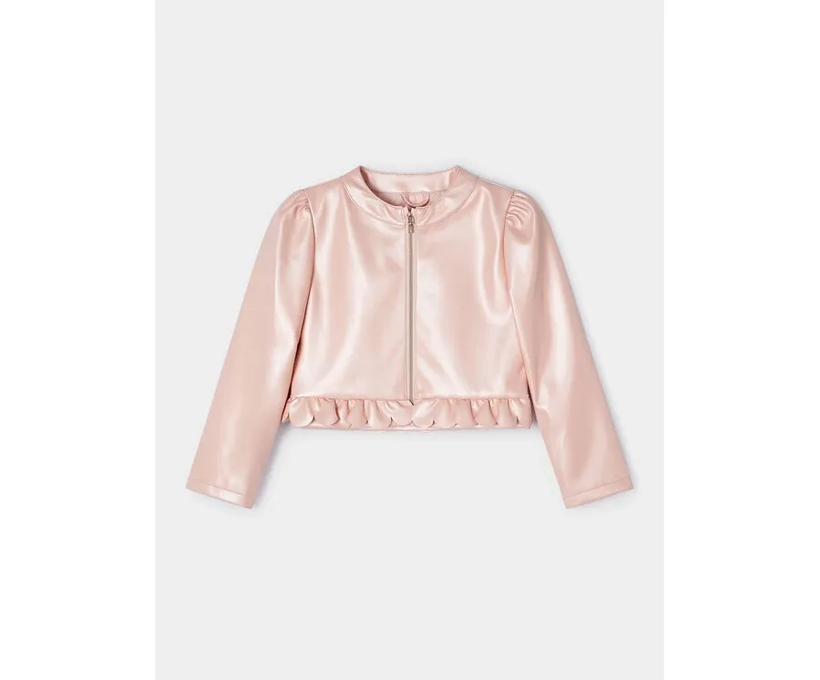 obrazek 1 Mayoral Kurtka z imitacji skóry 3470 Beżowy Regular Fit