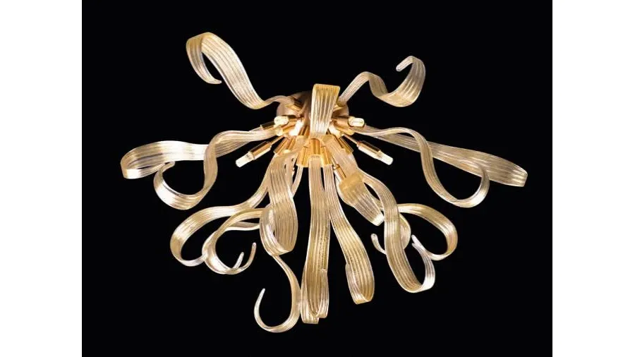 obrazek 3 Elegancka lampa sufitowa ze szkła Murano - Lucevetro