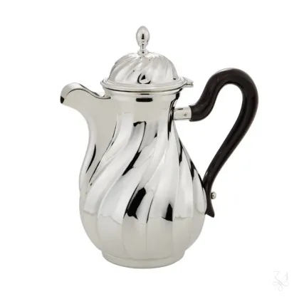 Zdjęcie Piękny stylowy srebrny imbryk do kawy o wyjątkowym kształcie – Zaramella Argenti