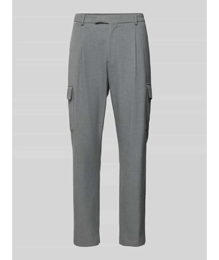 obrazek 1 Spodnie do garnituru o kroju slim fit z kieszeniami cargo