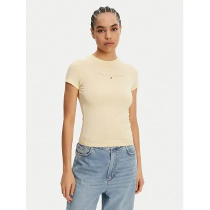 Zdjęcie Tommy Jeans T-Shirt Tonal Linear DW0DW20315 Żółty Slim Fit